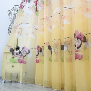 Perdea pentru copii din matase, Minnie si Mickey, 5m latime x 232cm inaltime x rejansa pt bara
