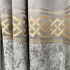 Set de 2 bucati de Draperie Royal, tip panou 3 metri latime x 232cm inaltime x rejansa pt bara, Gri cu Auriu [5]