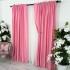 Set 2 draperii Soft Touch, Roz, 2m latime x 232cm inaltime, cu rejansa pentru bara [3]