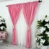 Set 2 draperii Soft Touch, Roz, 2m latime x 232cm inaltime, cu rejansa pentru bara [6]