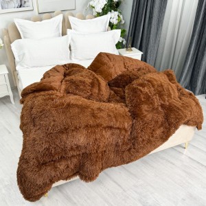  Pilota CoCoLiNo Fluffy, matlasata, 220x240cm, Maro inchis