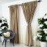 Set 2 Draperii din Catifea Plisata cu opacitate ridicata -2m latime x 2.32m inaltime , Rejansa pt. bara , Bej gold [2]