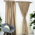 Set 2 Draperii din Catifea Plisata cu opacitate ridicata -2m latime x 2.32m inaltime , Rejansa pt. bara , Bej gold [5]