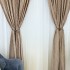 Set 2 Draperii din Catifea Plisata cu opacitate ridicata -2m latime x 2.32m inaltime , Rejansa pt. bara , Bej gold [10]