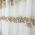 Perdea din Voal imprimat -500cm x 232cm ,rejansa pt. bara , Alb cu flori de toamna [6]