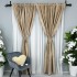 Set 2 Draperii Catifea cu model Venti - 2m x 232cm x rejansa pt bara, Bej [5]