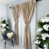 Set 2 Draperii Catifea cu model Venti - 2m x 232cm x rejansa pt bara, Bej [6]