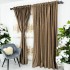 Set 2 Draperii din Catifea Plisata cu opacitate ridicata - 200cm x 232cm , Rejansa pt. bara , Maro [2]