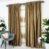 Set 2 Draperii Catifea cu model Venti - 200cm x 232cm ,  Rejansa pt. bara , Maro deschis [7]