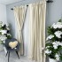 Set 2 draperii din Catifea Plisata cu opacitate ridicata, Crem - 2m latime x232cm, cu rejansa pentru bara [2]