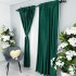 Set 2 Draperii din Catifea Plisata cu opacitate ridicata, Verde Smarald, latime 1.4m x 2m inaltime, cu rejansa pt sina [2]