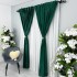 Set 2 Draperii din Catifea Plisata cu opacitate ridicata, Verde Smarald, latime 1.4m x 2m inaltime, cu rejansa pt sina [6]