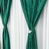 Set 2 Draperii din Catifea Plisata cu opacitate ridicata, Verde Smarald, latime 1.4m x 2m inaltime, cu rejansa pt sina [8]