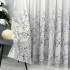 Perdea din Voal imprimat, Gri, flori, 5m latime x 232cm inaltime x rejansa pentru bara [3]