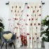 Set Perdea din Matase si Draperie Satinata imprimata, Alb cu Maci rosii, PERDEA - 1 BUC 3m latime, DRAPERIE - 2 Buc de 1m latime, inaltime 2m, cu rejansa pt sina [2]