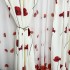 Set Perdea din Matase si Draperie Satinata imprimata, Alb cu Maci rosii, PERDEA - 1 BUC 3m latime, DRAPERIE - 2 Buc de 1m latime, inaltime 2m, cu rejansa pt sina [8]