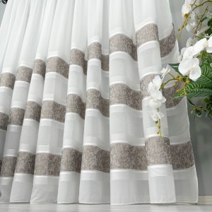 Perdea Cristal din IN plin -500cm x 232cm, Rejansa pt. bara , Alb-Maro, model gheata