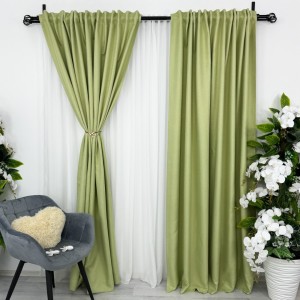Draperie HoReCa TEXTURATA tip IN, 140cm latime x 260cm înălțime, cu TIV LAT, Verde Lime