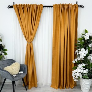 Draperie HoReCa TEXTURATA tip IN, 140cm latime x 260cm înălțime, cu TIV LAT, Mustar