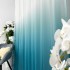 Perdea in Degrade din Fibra de Bambus, Alb cu Turquoise, 200cm latime x 2.200cm inaltime, cu rejansa pentru sina [4]