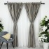 Set 2 draperii din Catifea Plisata cu opacitate ridicata, 140x245cm, cu rejansa pentru sina, Gri cu Bej [6]