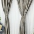 Set 2 draperii din Catifea Plisata cu opacitate ridicata, 140x245cm, cu rejansa pentru sina, Gri cu Bej [4]