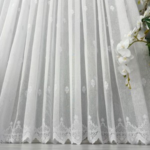 Perdea Alicia din IN Brodat - 500cm x 232cm , Rejansa pt. bara , Alb