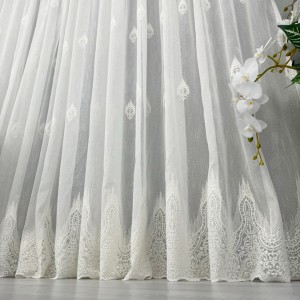 Perdea Carola din IN Brodat, Ivoire, 100cm latime x 250cm inaltime  , Rejansa pt sina