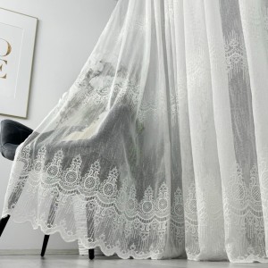 Perdea Eforia din IN Brodat - 500 x 232cm, rejansa pt. bara , Alb