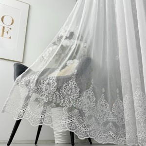 Perdea Gina din IN Brodat - 500cm x 232cm,Rejansa pt. bara , Alb