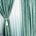 Set 2 Draperii Catifea cu model Venti -  200cm x 232cm , Rejansa pt bara ,  Verde Menta [5]