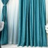 Set 2 Draperii din Catifea Plisata cu opacitate ridicata, Turquoise, 200cm  x 232cm , Rejansa pentru bara [9]