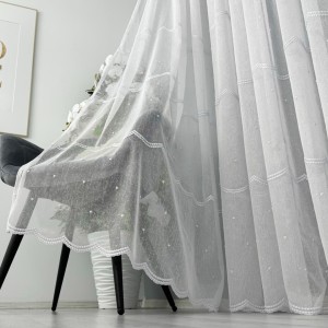 Perdea Karla din IN Brodat, Alb, 500cm x 232cm , Rejansa pt bara