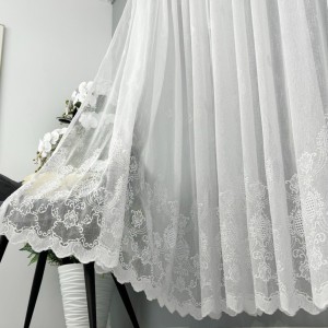 Perdea Monica din IN Brodat -500cm x 232cm, Rejansa pt. bara , Alb