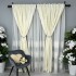 Set 2 draperii din Jacquard model Nisip, Ivoire, 2m latime x 232cm inaltime, cu rejansa pentru bara [6]