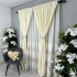 Set 2 draperii din Jacquard model Nisip, Ivoire, 2m latime x 232cm inaltime, cu rejansa pentru bara [7]