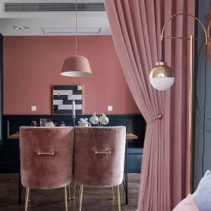 Set de 2 Draperii Blackout din catifea Roz, 2m latime x 2.3m inaltime, cu Rejansa pentru sina    