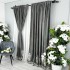 Draperie Blackout 80%, din Catifea cu Broderie, 140cm latime x 260cm înălțime, cu TIV LAT, Elite V3, Gri [2]