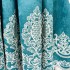 Set 2 Draperii Blackout 80%, din Catifea cu Broderie, Elite V2, Turquoise, 2m latime x 232cm inaltime x rejansa pt bara [3]