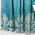 Set 2 Draperii Blackout 80%, din Catifea cu Broderie, Elite V2, Turquoise, 2m latime x 232cm inaltime x rejansa pt bara [4]