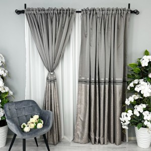 Draperie Simplicity, tip panou 3m x 232cm , Rejansa pentru bara, Gri inchis