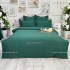 Lenjerie HoReCa, pat single, Damasc Finetat Deluxe, 4 piese, Jojo Home, Verde Smarald [2]