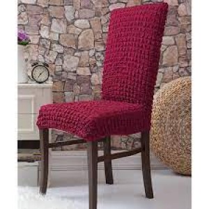 Set 6 huse creponate universale pentru scaun Bordo