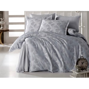 Lenjerie pat matrimonial, 6 piese, Bumbac 100% Jacquard, Ralex Pucioasa GRIDA V1 Lenjerie pat matrimonial, 6 piese, Bumbac 100% Jacquard, Ralex Pucioasa GRIDA V1