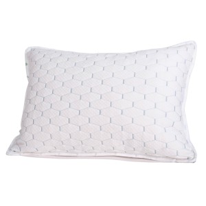 Perna matlasata brodata tricot natur 50x70 cm, broderie gri, Fabricata in Romania