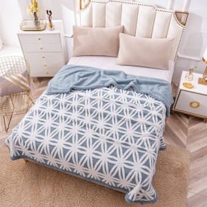 Patura CoCoLiNo cu blanita, tip Sherpa, model floral, Gri - Alb