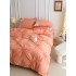 Lenjerie pat dublu,  Soft Touch, 6 piese, cu PLIURI BRODATE, Jojo Home, Somon [6]