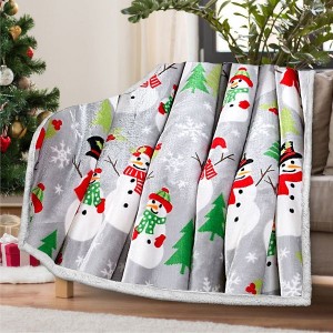 Patura pufoasa cocolino 200x230cm, Craciun, 240gr, Gri