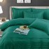 Lenjerie HoReCa, pat dublu, Damasc Finetat Satinat, 6 piese, Jojo Home, Verde Smarald [2]