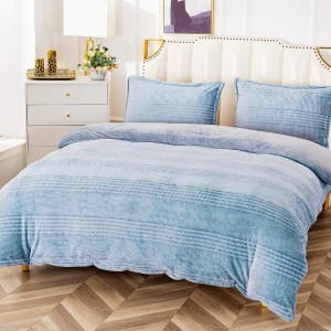 Lenjerie pentru pat dublu pufoasa COCOLINO, 4 piese, Gri